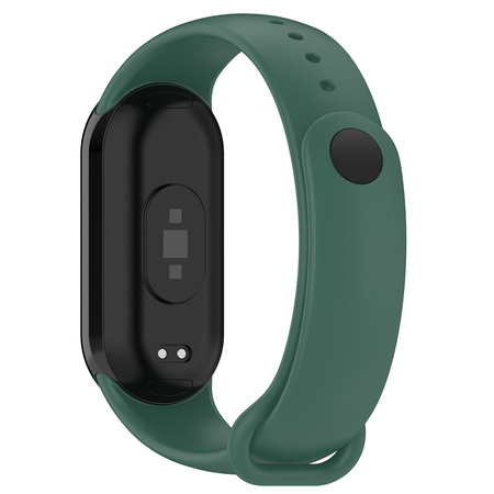 Silikonowy pasek Bizon Strap Watch Dots do Xiaomi Smart Band 10 / 9 / 9 NFC / 8, ciemnozielony