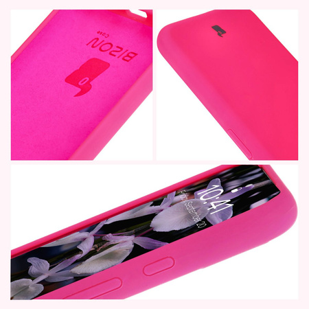 Silikonowe etui Bizon Soft Case do Google Pixel 8a, neonowo-różowe