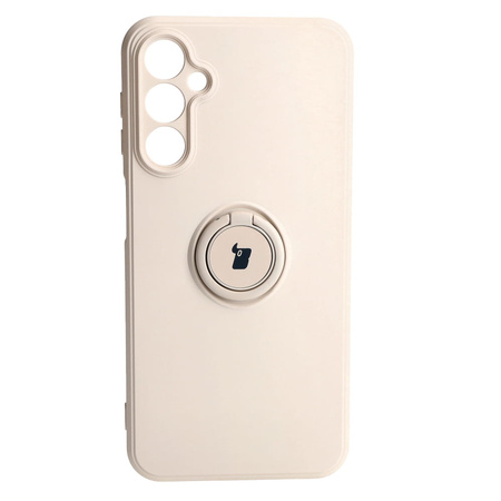 Etui Bizon Case Silicone Ring Sq do Samsung Galaxy A24, beżowe