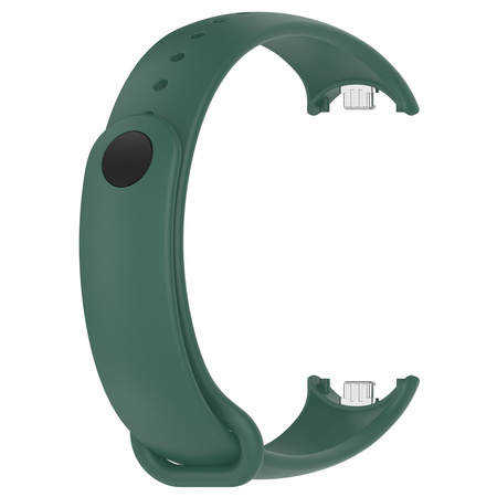 Silikonowy pasek Bizon Strap Watch Dots do Xiaomi Smart Band 10 / 9 / 9 NFC / 8, ciemnozielony