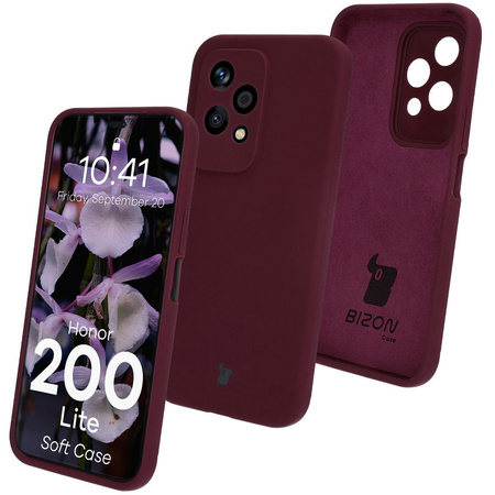 Silikonowe etui Bizon Soft Case do Honor 200 Lite, ciemnofioletowe