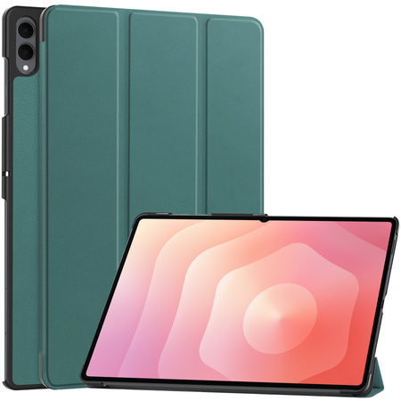 Etui z klapką Bizon Case Tab Croc do Galaxy Tab S11 Ultra, ciemnozielone