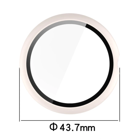 Etui ze szkłem do zegarka Bizon Case Watch Adamo do Google Pixel Watch 4 41 mm, matowe beżowe