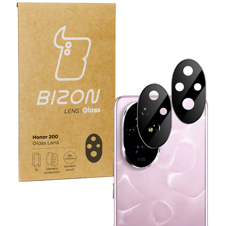 Szkło na aparat Bizon Glass Silk Lens do Honor 200, 2 sztuki