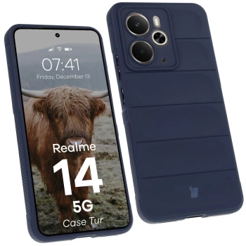 Pancerne etui Bizon Case Tur do Realme 14 5G, granatowe