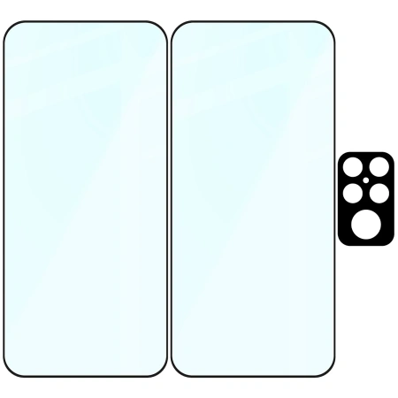 2x Szkło + szybka na aparat Bizon Edge Pack do Xiaomi POCO F8 Ultra