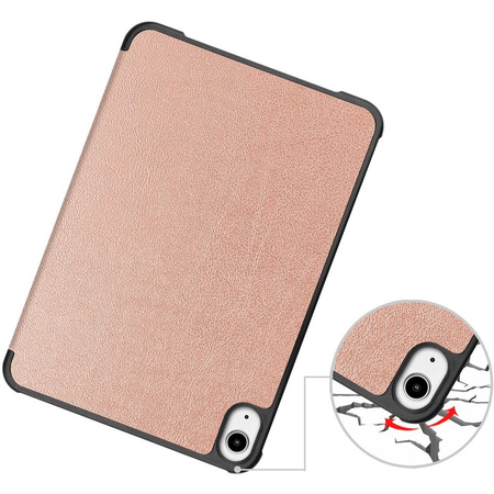 Etui Bizon Case Tab Croc do Apple iPad Mini (A17 Pro) 2024 / iPad Mini 6 2021, różowozłote