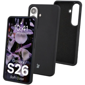 Silikonowe etui Bizon Soft Case do Galaxy S26, czarne