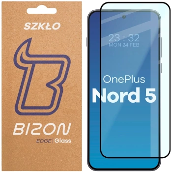 Szkło hartowane Bizon Glass Edge 2 do OnePlus Nord 5, czarna ramka
