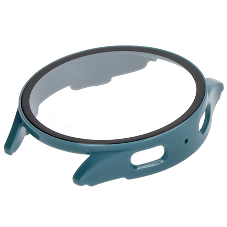 Etui ze szkłem do zegarka Bizon Case Watch Adamo do Galaxy Watch 7 40 mm, zielone