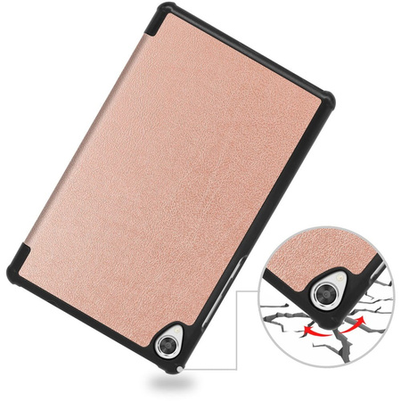 Etui Bizon Case Tab Croc do Lenovo Tab M8 Gen 3, różowozłote