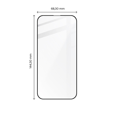 Szkło hartowane Bizon Glass Edge 2 do iPhone 14 Pro, czarne