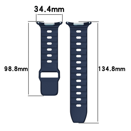 Silikonowy pasek Bizon Strap Watch Silicone G do Galaxy Watch Ultra 2 / 1, granatowy