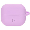 Silikonowe etui z karabińczykiem Bizon Case Headphone Silicone do Galaxy Buds 3/3 Pro/3 FE, jasnofioletowe