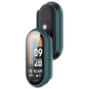 Etui ze szkłem do zegarka Bizon Case Watch Adamo do Xiaomi Smart Band 10, ciemnozielone