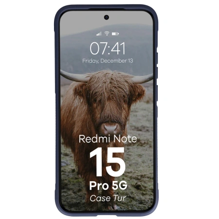 Pancerne etui Bizon Case Tur do Xiaomi Redmi Note 15 Pro 5G, granatowe