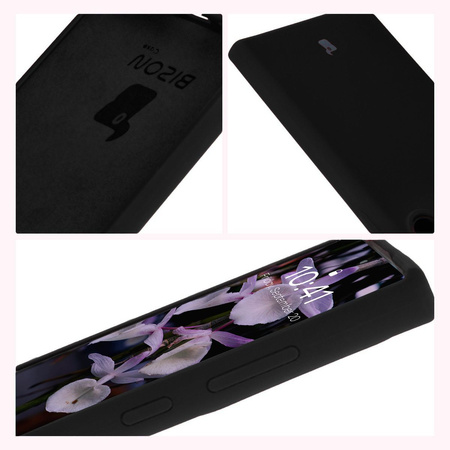 Silikonowe etui Bizon Soft Case do Galaxy S24 Ultra, czarne