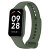 Etui z paskiem Bizon Strap + Case Watch Dots do Xiaomi Redmi Smart Band 2 / Xiaomi Mi Band 8 Active, ciemnozielone