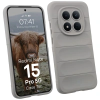 Pancerne etui Bizon Case Tur do Xiaomi Redmi Note 15 Pro 5G, jasnoszare