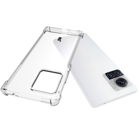 Etui + 2x folia + obiektyw Bizon Case Clear Pack do Motorola Moto Edge 30 Ultra, przezroczyste