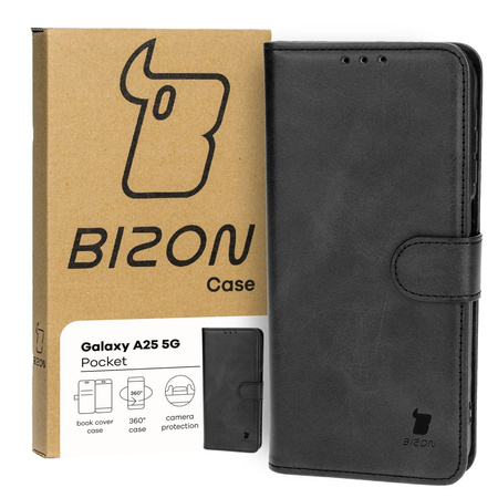 Etui z klapką Bizon Case Pocket do Galaxy A25 5G, czarne