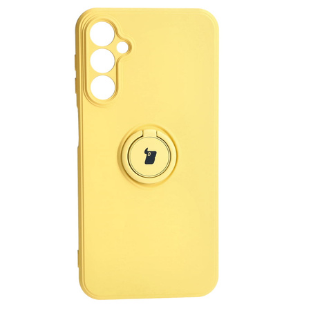 Etui Bizon Case Silicone Ring Sq do Samsung Galaxy A24, żółte