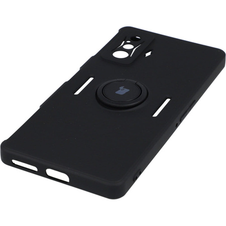 Etui Bizon Case Silicone Ring do Xiaomi Poco F4 GT, czarne