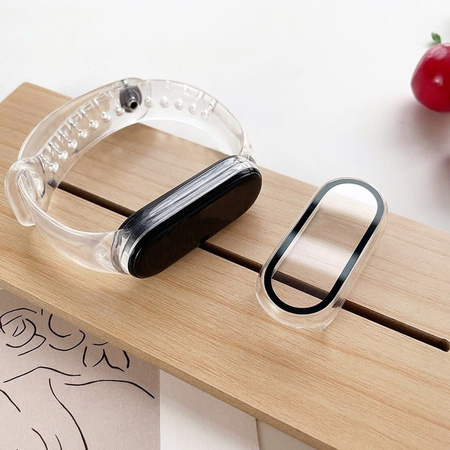 Etui ze szkłem Bizon Case, Case Watch Adamo Xiaomi Mi Band 7, przezroczyste