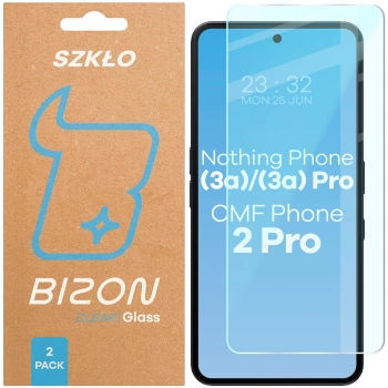 Szkło hartowane Bizon Glass Clear Duo do Nothing Phone (3a) / (3a) Pro / CMF Phone 2 Pro, 2 sztuki