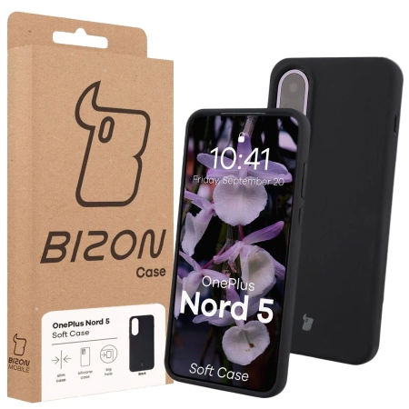 Silikonowe etui Bizon Soft Case do OnePlus Nord 5, czarne