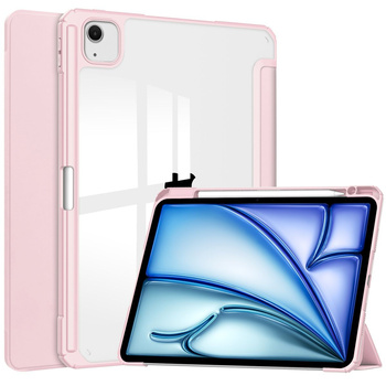 Etui Bizon Case Tab Clear Matt do iPad Air 13" 2025 / 2024, różowe