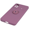 Etui Bizon Case Silicone Ring do Xiaomi Poco X4 Pro 5G, ciemnofioletowe