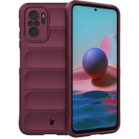 Pancerne etui Bizon Case Tur do Xiaomi Poco M5s / Xiaomi Redmi Note 10 / 10s, burgundowe