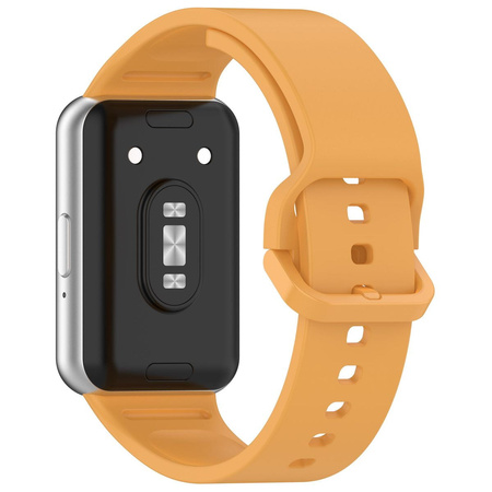 Pasek Bizon Strap Watch Silicone do Galaxy Fit 3, żółty