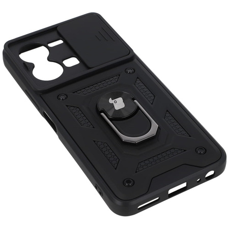 Etui Bizon Case CamShield Ring do VIVO Y35, czarne