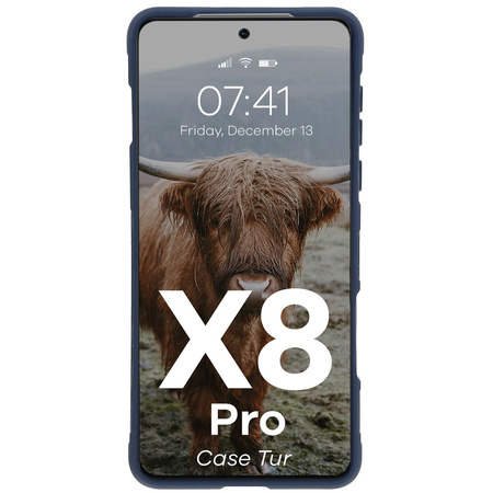 Pancerne etui Bizon Case Tur do Oppo Find X8 Pro, granatowe