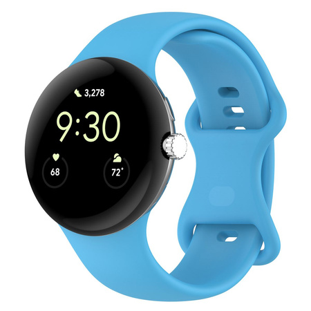 Silikonowy pasek Bizon Strap Watch Silicone S do Google Pixel Watch 3/Watch 2/Watch 1 41mm, niebieski