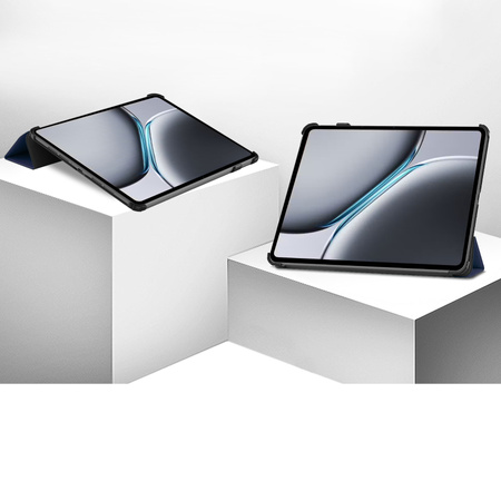 Etui z klapką Bizon Case Tab Croc do OnePlus Pad 2 / Pad Pro, granatowe