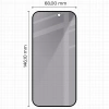 Prywatyzujące szkło hartowane Bizon Glass Edge Shadow do iPhone 16 Pro, przyciemniane z czarną ramką