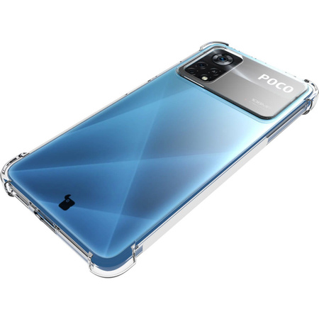 Etui + 2x szkło Bizon Case Clear Pack Xiaomi Poco X4 Pro 5G, przezroczyste