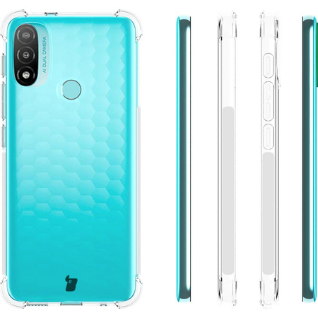 Etui + 2x szkło + obiektyw Bizon Case Clear Pack do Moto E20, przezroczyste