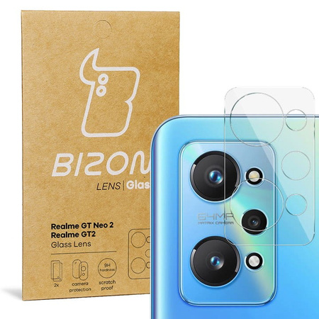 Szkło na aparat Bizon Glass Lens dla Realme GT2/ Neo2, 2 sztuki