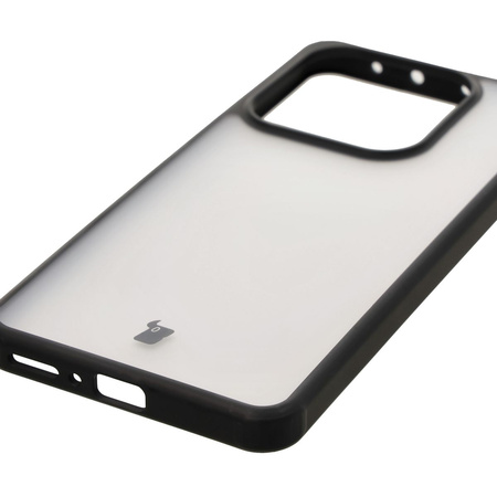 Etui Bizon Case Angelo do Xiaomi Redmi Note 14 5G, półprzezroczyste z czarną ramką