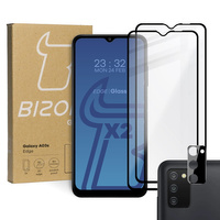 2x Szkło + szybka na aparat Bizon Edge Pack do Galaxy A03s