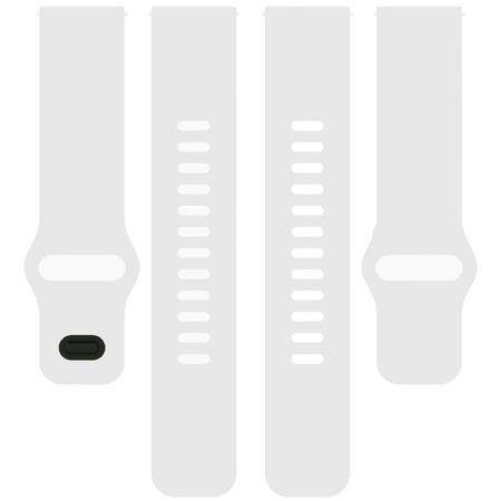 Silikonowy pasek Bizon Strap Watch Silicone do Xiaomi Redmi Watch 5 Lite / 5 Active, biały