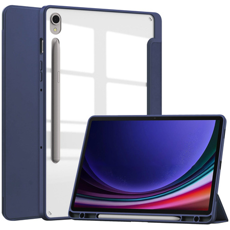 Etui Bizon Case Tab Clear Matt do Samsung Galaxy Tab S9, granatowe