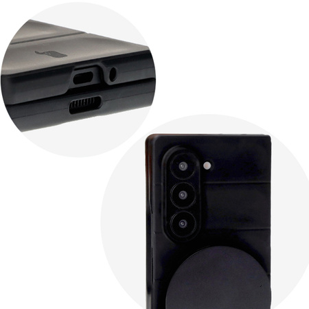 Pancerne etui Bizon Case Tur do Galaxy Z Fold6, czarne