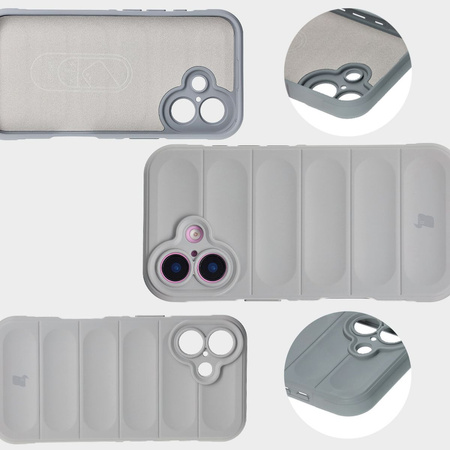 Pancerne etui Bizon Case Tur do iPhone 16 Plus, jasnoszare