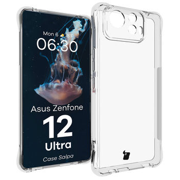 Elastyczne etui Bizon Case Salpa do Asus Zenfone 12 Ultra, przezroczyste