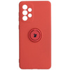 Etui Bizon Case Silicone Ring do Galaxy A73 5G, ciemny róż